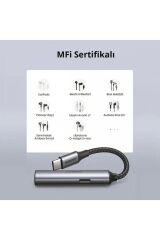 60w Pd 3.0 Şarj Destekli Ve Type-c Lightning Mfi Ses Adaptörü
