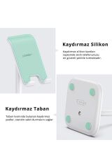 Açı Ayarlı Masaüstü Telefon Tablet Standı Beyaz