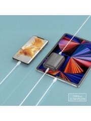 Juo 20000 mAh 65W LED Ekranlı Usb-A + Type-C Kablolu Taşınabilir Hızlı Şarj Cihazı Powerbank