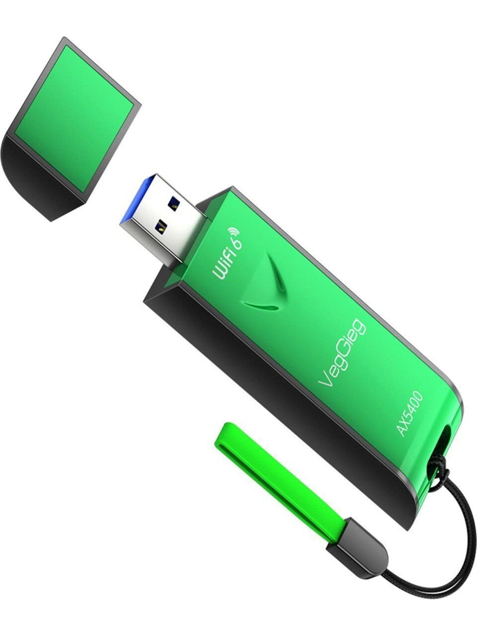VegGieg 5400 Mbps 2.4ghz/5ghz/6ghz Tri Band Alıcı Verici USB Wifi 6 Adaptör