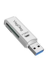 Usb 3.0 Sd Ve Micro Sd Hafıza Kart Okuyucu Beyaz
