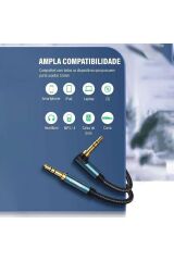 90 Derece L Tipi 3.5mm Aux Ses Kablosu 1.5 Metre