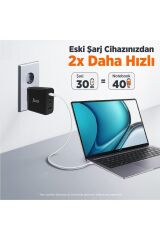 100w 4 Portlu Usb-c Usb-a Gan Şarj Aleti Iphone & Macbook & Notebook Uyumlu Pd Type-c Hızlı Şa