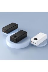 30000 Mah 22.5w Dijital Led Ekranlı Taşınabilir Hızlı Şarj Cihazı Powerbank Siyah