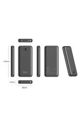 10000 Mah 10.5w Çift Usb-a Çıkışlı Powerbank Taşınabilir Hızlı Şarj Cihazı Siyah