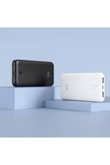 10000 Mah 10.5w Çift Usb-a Çıkışlı Powerbank Taşınabilir Hızlı Şarj Cihazı Siyah