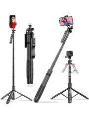 Juo JST40 Alüminyum Tripod Monopod Selfie Çubuğu Kumandalı Android iPhone Gopro Uyumlu