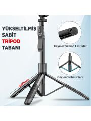 Juo JST40 Alüminyum Tripod Monopod Selfie Çubuğu Kumandalı Android iPhone Gopro Uyumlu