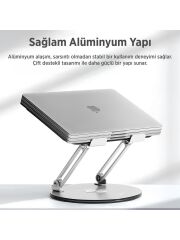 Juo 360° Dönebilen Yükseklik Ayarlı Metal Notebook Laptop Standı