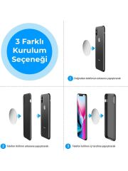 Juo Havalandırma Izgarası Için Manyetik Mıknatıslı Telefon Tutucu + 2 Adet Manyetik Plaka