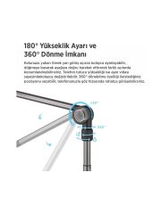 Juo 360° Dönen Uzun Kollu Ayarlanabilir Tablet ve Telefon Tutucu Stand
