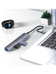 Juo Type-C 4 Portlu USB 3.0 / USB 2.0 Çoklayıcı Dönüştürücü Hub