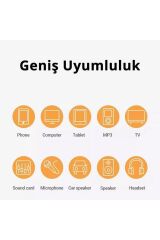 3.5mm Hi-fi Erkek To Erkek Trrs Aux Ses Ve Mikrofon Kablosu 3 Metre