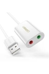 3.5mm Harici Usb Ses Kartı Beyaz