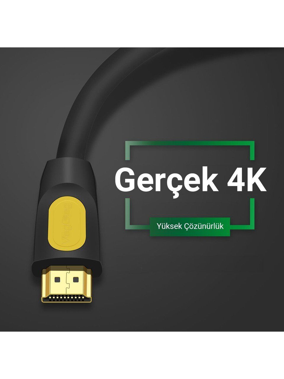 VegGieg 4K 60Hz 18GBPS Hdr Arc Hdcp Destekli HDMI 2.0 Kablo 5 Metre