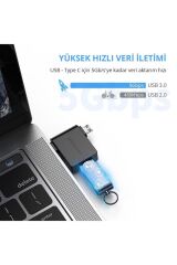 Usb 3.0 Type-c Ve Micro Usb Dönüştürücü Adaptör