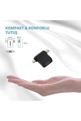 Usb 3.0 Type-c Ve Micro Usb Dönüştürücü Adaptör