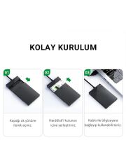 VegGieg USB 3.0 Type-C 2.5'' Inch Sata SSD Hard Disk Kutusu