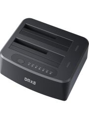 DM Çift Slotlu Offline Clone Usb3.0 Sata 2.5 / 3.5 Inch HDD SSD Dock Station Klonlama
