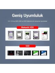 DM Çift Slotlu Offline Clone Usb3.0 Sata 2.5 / 3.5 Inch HDD SSD Dock Station Klonlama