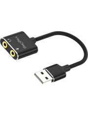 VegGieg USB Ses Kartı 3.5mm Kulaklık ve Mikrofon Girişli
