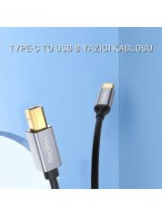 VegGieg Type-C To Usb-B Yazıcı Kablosu 1.5 Metre
