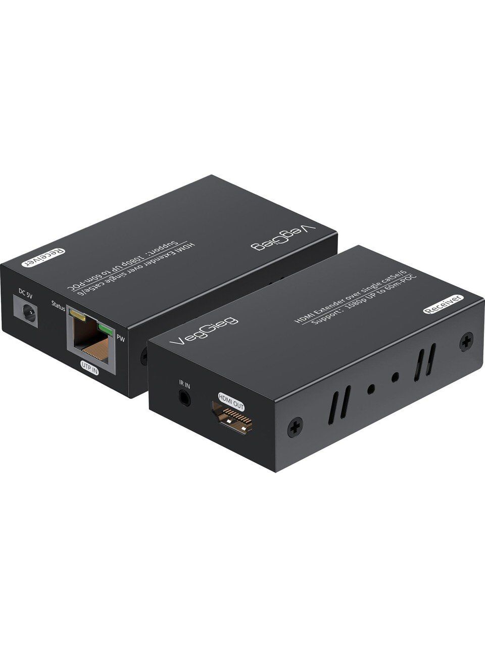 VegGieg HDMI Cat6 60 Metre Tv Extender Alıcı Verici Adaptör