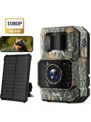 Juo 850WS Güneş Enerjili Fotokapan 48MP Full Hd Wifi Hareket Sensörlü Gece Görüşlü IP66 Su Geçirmez