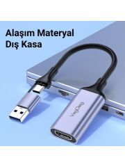 VegGieg 1080P 60Hz HDMI Video Capture Card USB 3.0 ve Type-C Görüntü Yakalama Kartı
