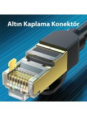VegGieg Cat8 40GBPS 2000MHZ Stp RJ45 Ethernet Kablosu 1.5 Metre