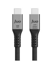 Juo USB 4.0 240W 40GBPS Thunderbolt 4 8k 60Hz Usb-C Görüntü Aktarım ve Type-C Hızlı Şarj ve Data Kablosu 1 Metre