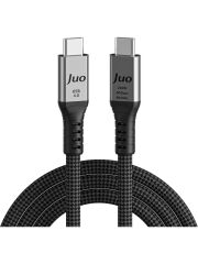Juo USB 4.0 240W 40GBPS Thunderbolt 4 8k 60Hz Usb-C Görüntü Aktarım ve Type-C Hızlı Şarj ve Data Kablosu 1 Metre