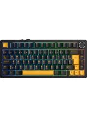 Aula F75 Mekanik Rgb Tkl Graywood V4 Switch Kablosuz Makrolu Hot Swap Türkçe Q Klavye Siyah