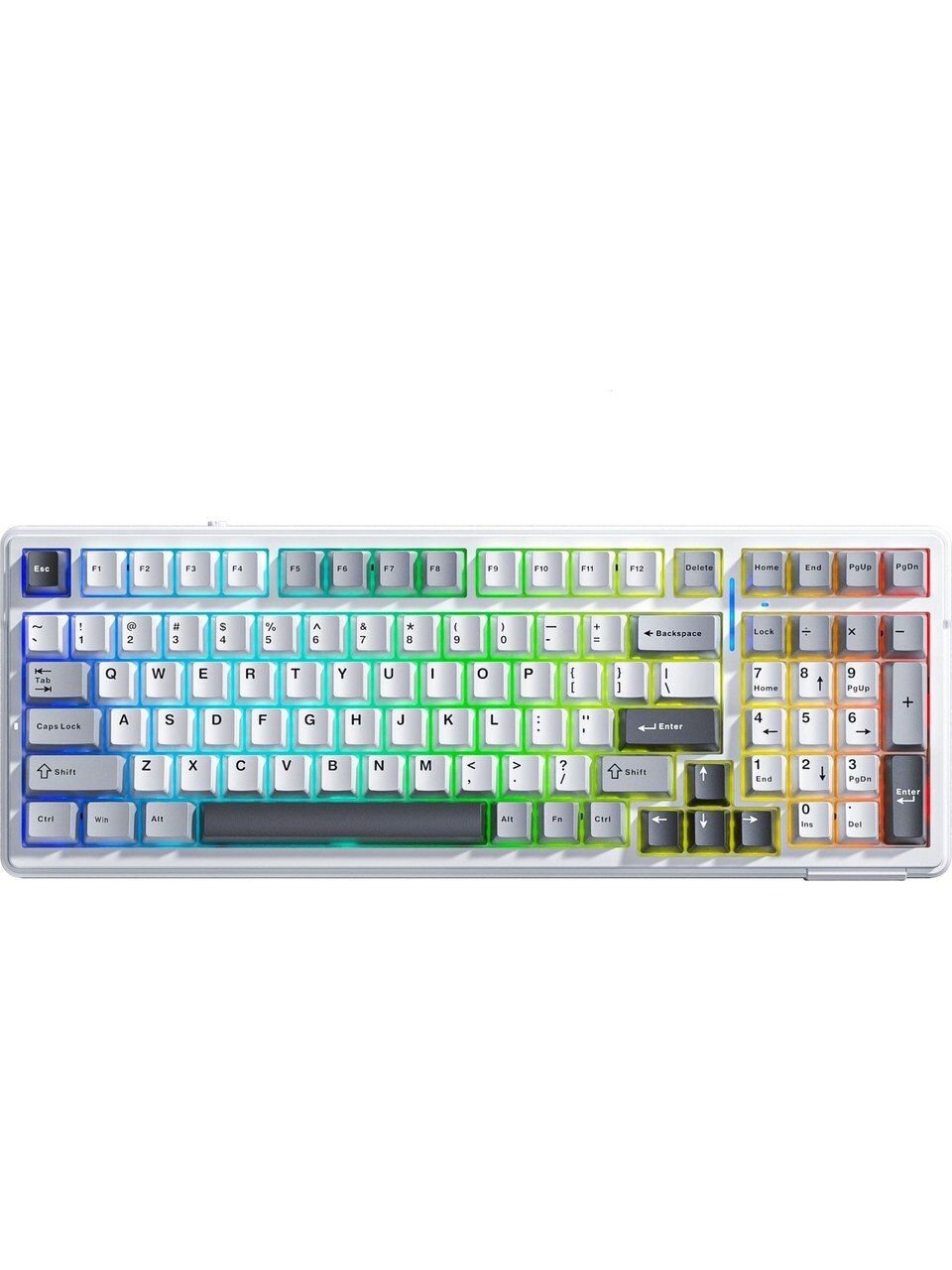 Aula F99 3 Modlu Rgb Hot Swap Mekanik Linear Graywood V3 Switch Kablosuz Makrolu Klavye Gri