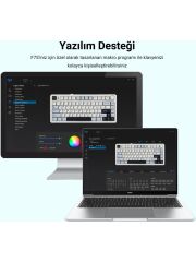 Aula F75 Mekanik RGB TKL Reaper Switch Kablosuz Makrolu Hot Swap Klavye Lacivert'