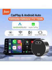 Juo Kablosuz Carplay Android Auto Kabloludan Kablosuza Çevirici USB ve Type-C Adaptör